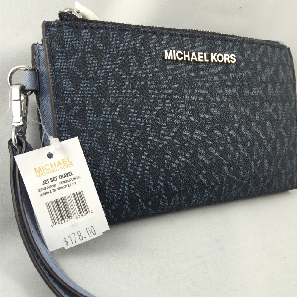 Michael Kors NEW jet set travel double zip wallet - Picture 4 of 8